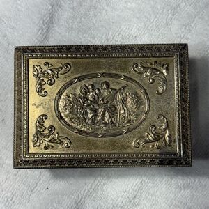 Elegant Gold Decorative Box 6"x4" Trinket jewelry